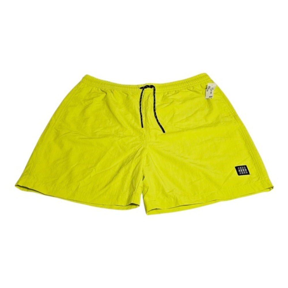 Aeropostale Kickback Shorts Men's XL Jogger Yellow Nylon 6.5" Above Knee‎ NWT